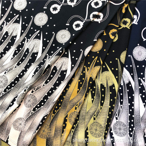 Fibranne 30S Black Discharge One Color Printed Fabrics